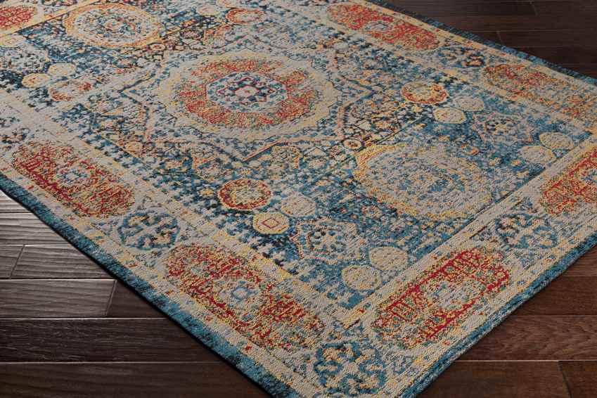 Pesaro Traditional Bright Blue Area Rug