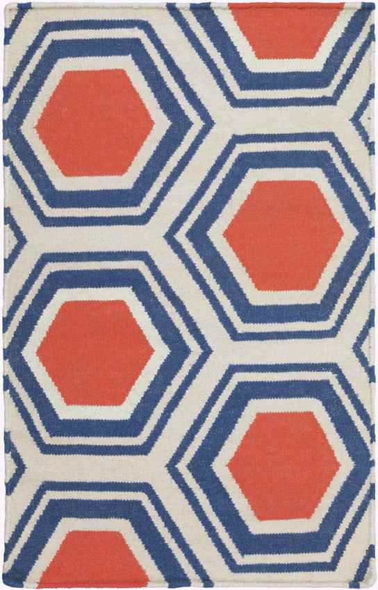 Sivas Modern Blue/Orange Area Rug
