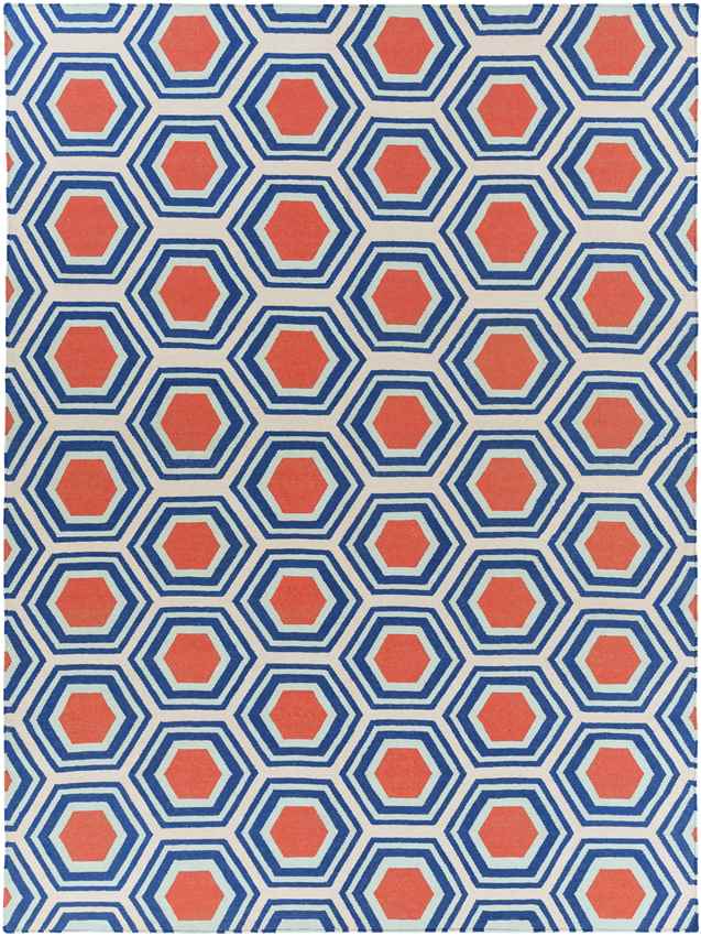 Sivas Modern Blue/Orange Area Rug