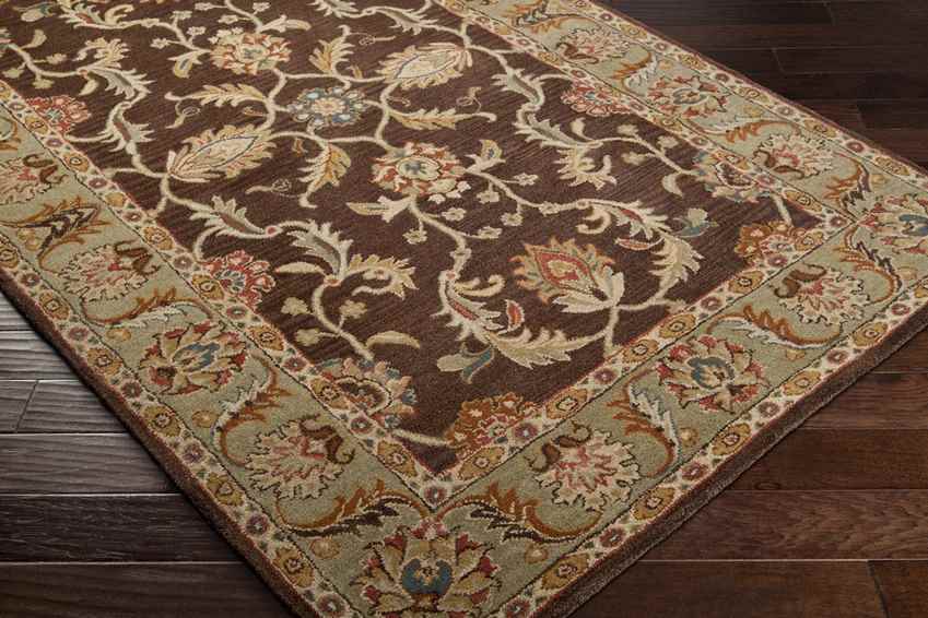 Daysland Traditional Dark Brown Area Rug