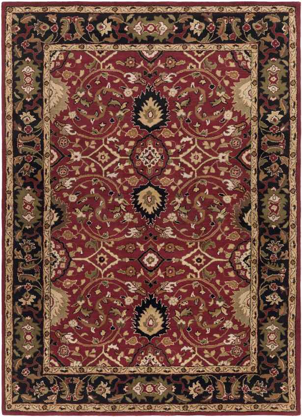 Hardisty Traditional Burgundy Area Rug