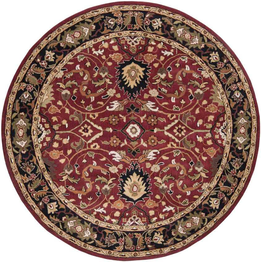 Hardisty Traditional Burgundy Area Rug