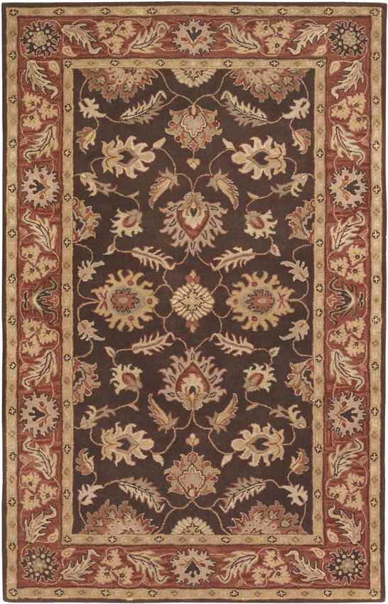 Irricana Traditional Dark Brown Area Rug
