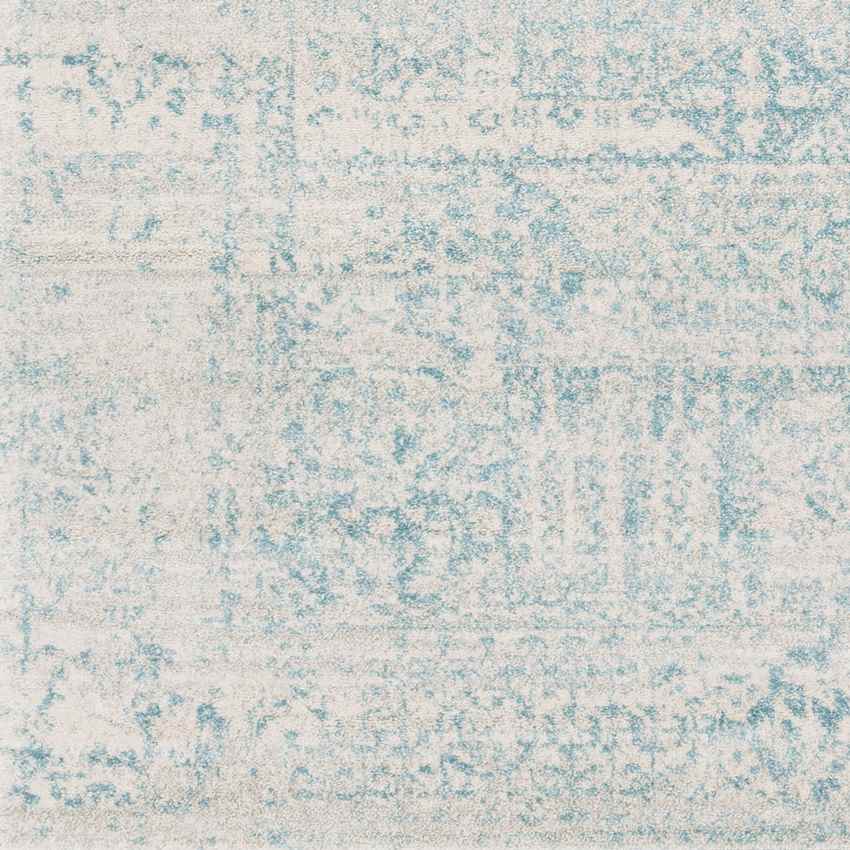 Bay Bulls Traditional Teal Area Rug