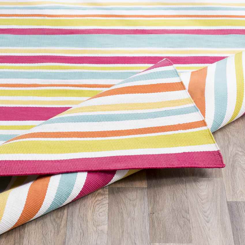 Fareham Modern Bright Pink/Yellow Area Rug