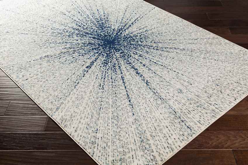 Tibma Modern Dark Blue Area Rug