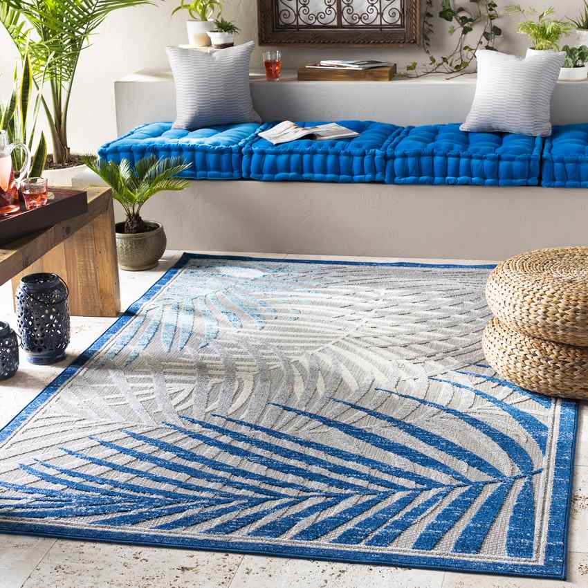 Eleveld Coastal Dark Blue Area Rug