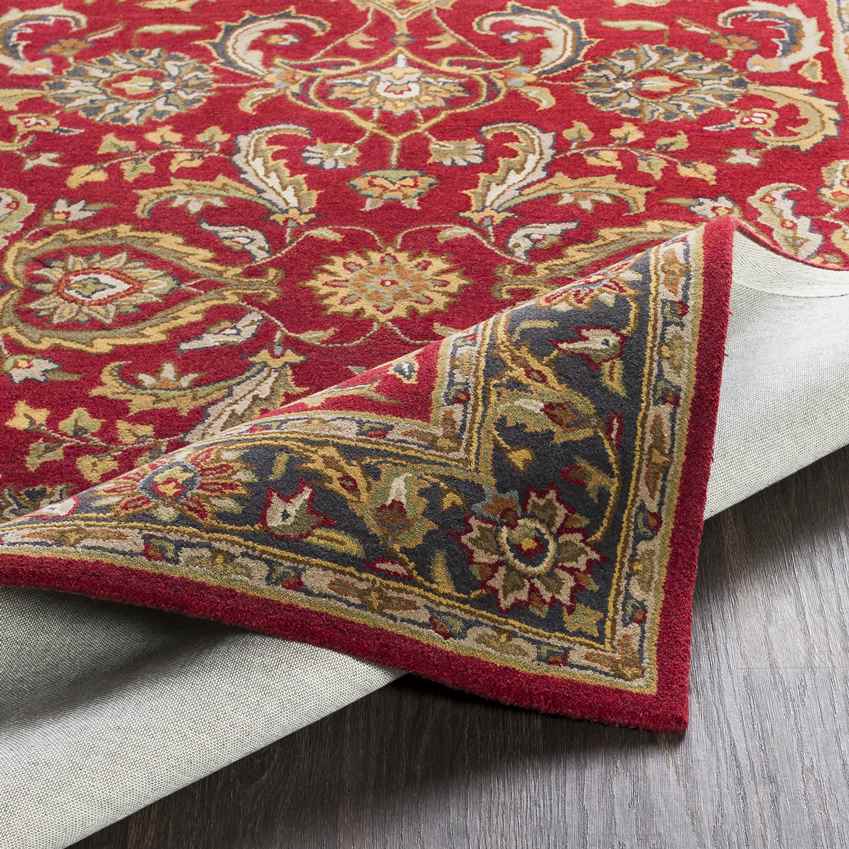 Palaiseau Traditional Bright Red Area Rug