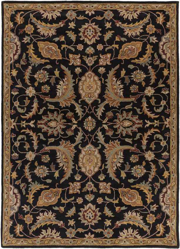 Nolde Traditional Black Area Rug