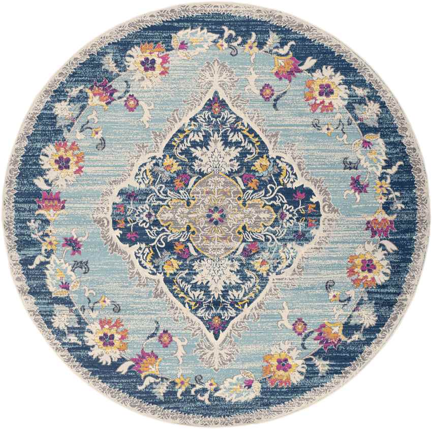 Brongerga Traditional Blue Area Rug