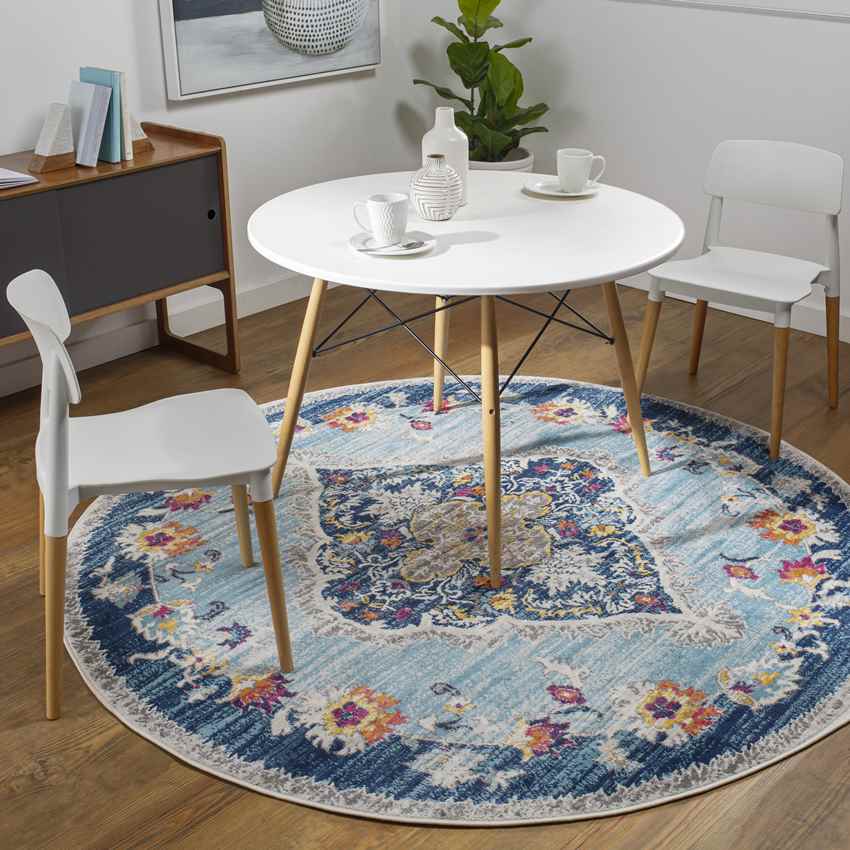 Brongerga Traditional Blue Area Rug