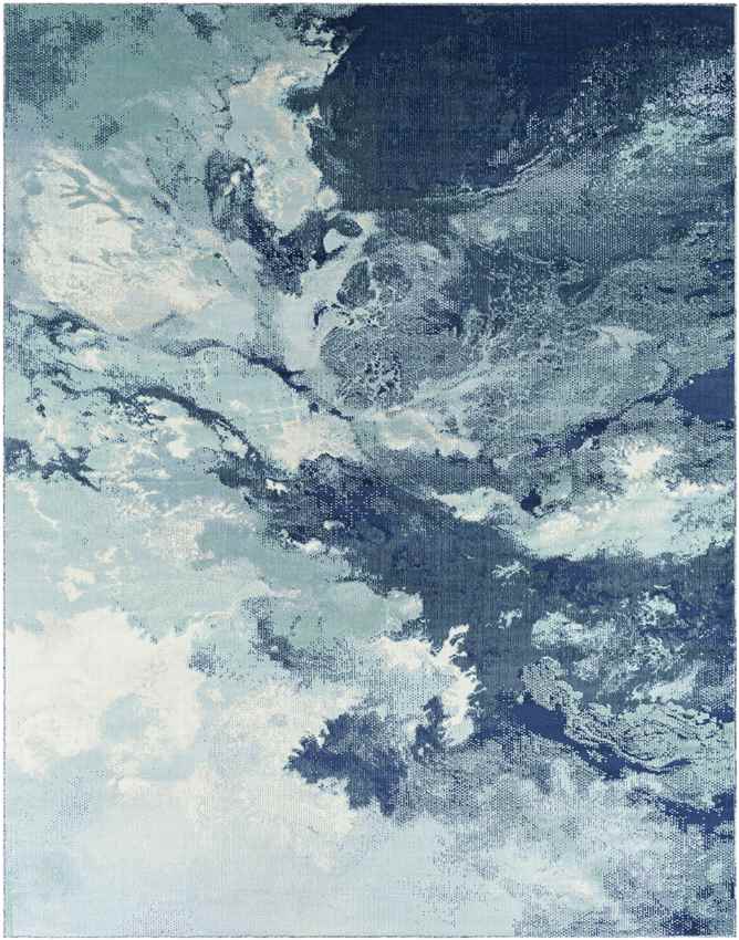 Britsum Modern Dark Blue Area Rug