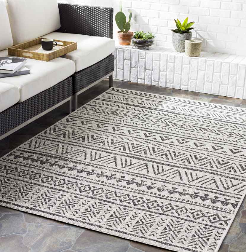 Elodie Global Black Area Rug
