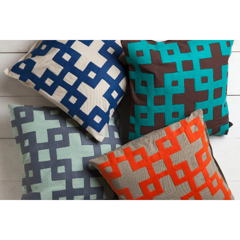 Charleroi Bright Orange Pillow Cover