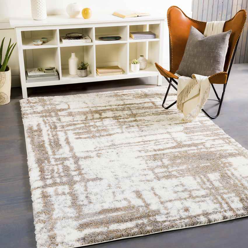 Katwoude Modern Camel Area Rug