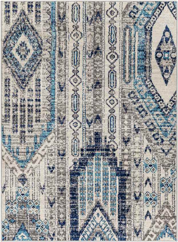 Hool Rustic Sky Blue Area Rug