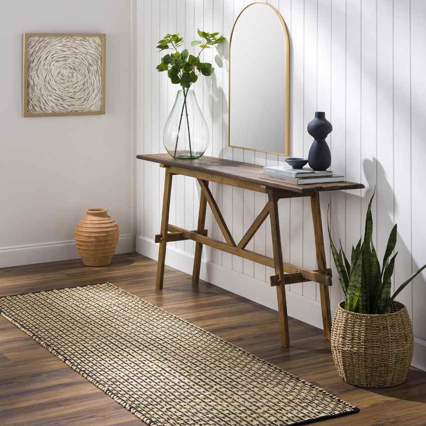 Mittelberg Cottage Black Area Rug