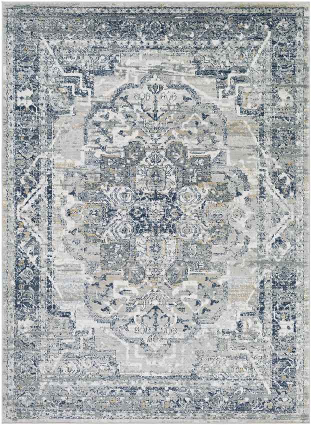 Milschot Traditional Navy Area Rug