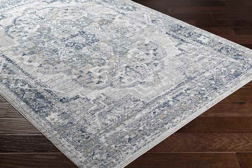 Milschot Traditional Navy Area Rug