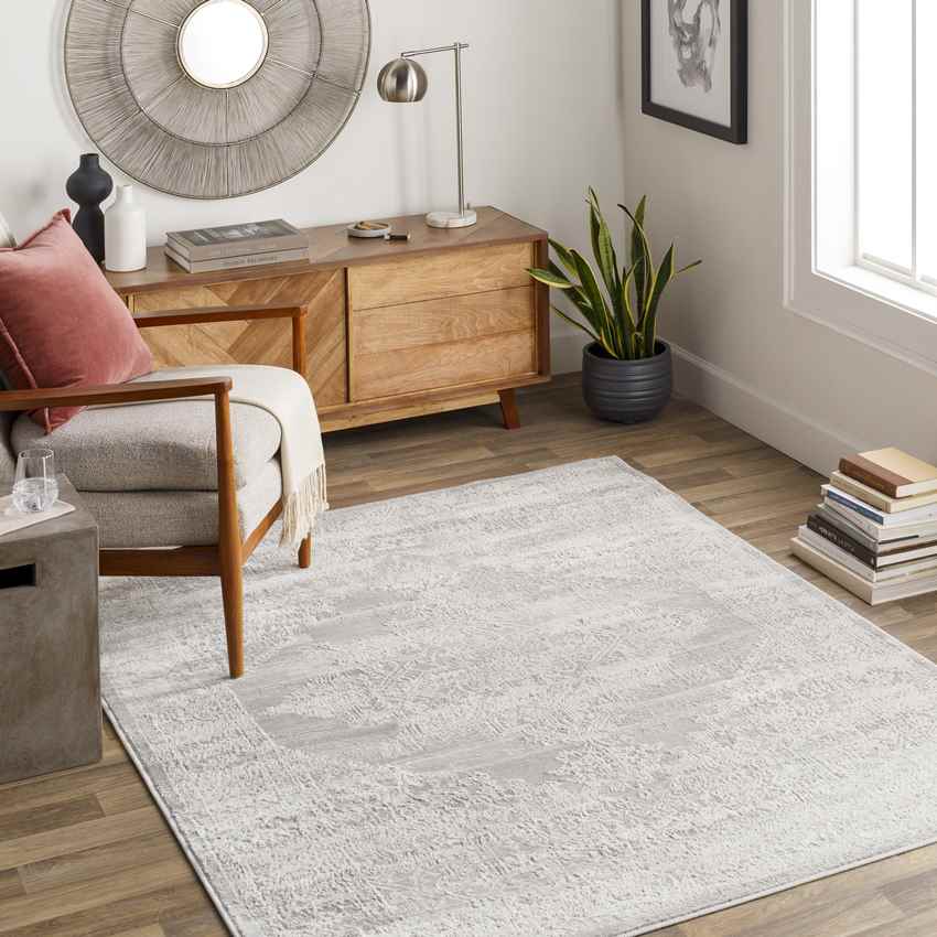 Ulvend Traditional Grey Area Rug
