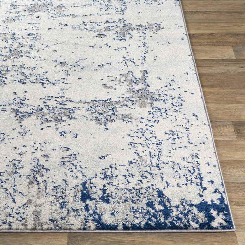 Leah Modern Dark Blue Area Rug