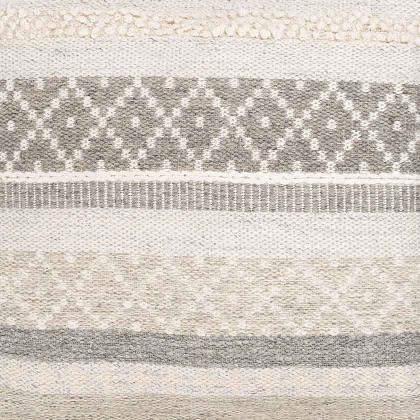 Lichtenegg Silver Gray Pouf