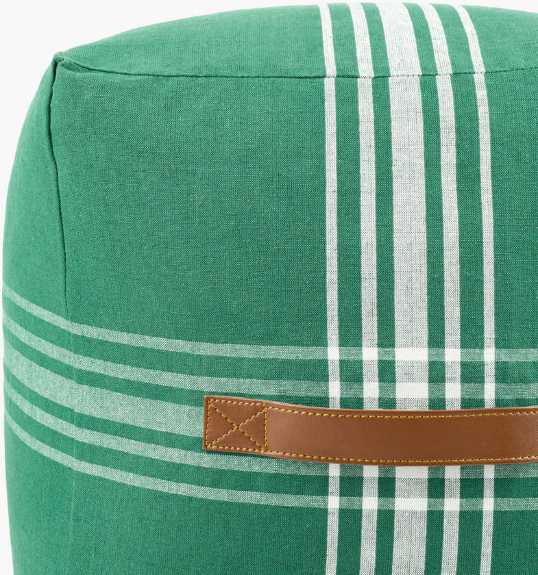 Schonbach Dark Green Pouf