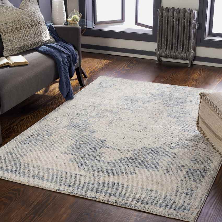 Jasonville Traditional Denim Area Rug