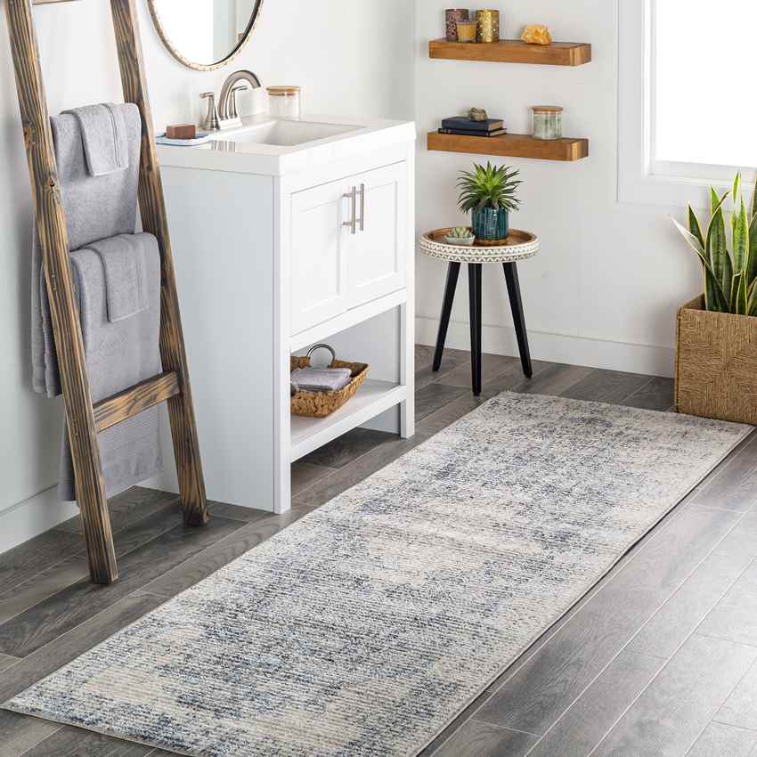 Jasonville Traditional Denim Area Rug