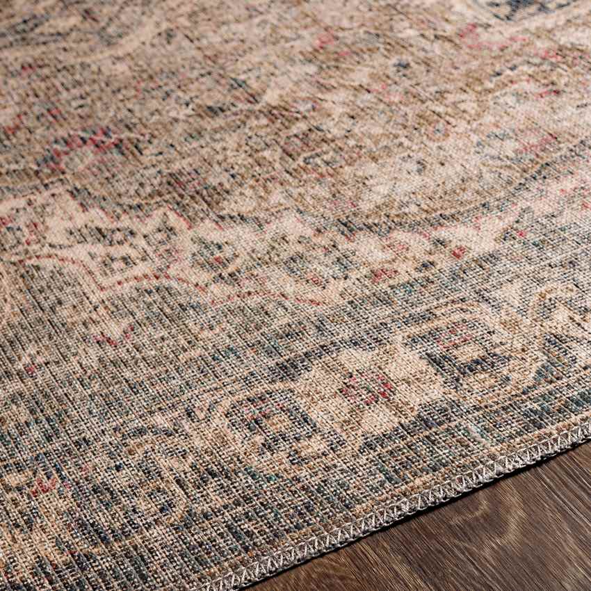 Macy Traditional Camel Washable Area Rug