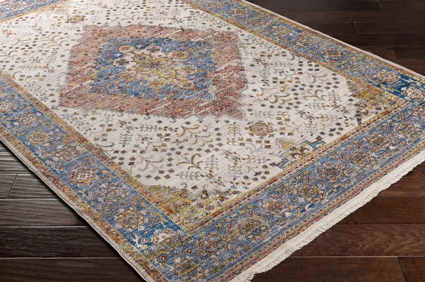 Todd Traditional Burnt Orange Area Rug