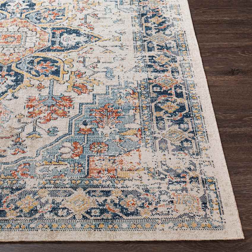 Bishop Hill Traditional Dark Blue Area Rug