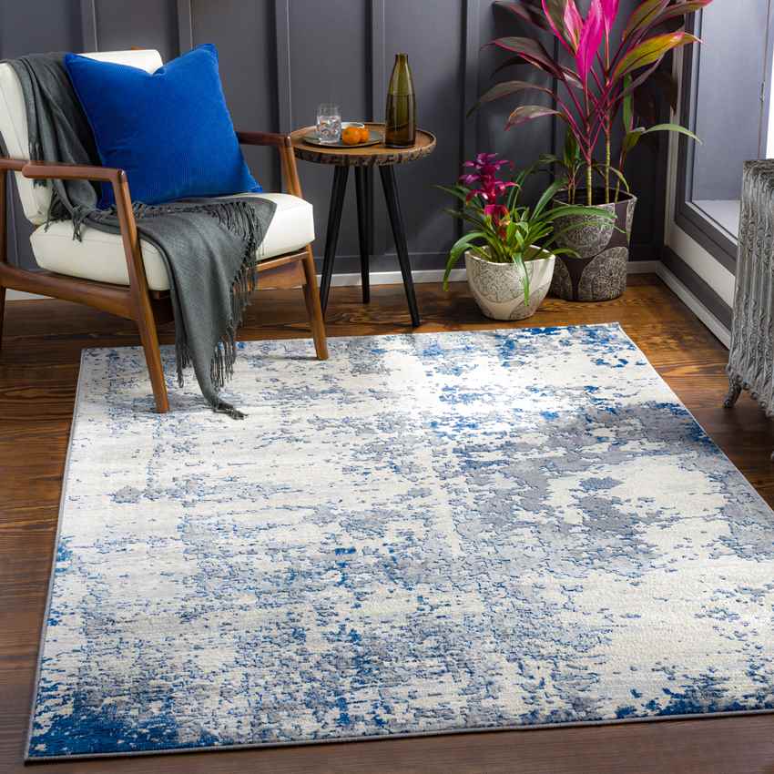 Barett Modern Dark Blue Area Rug