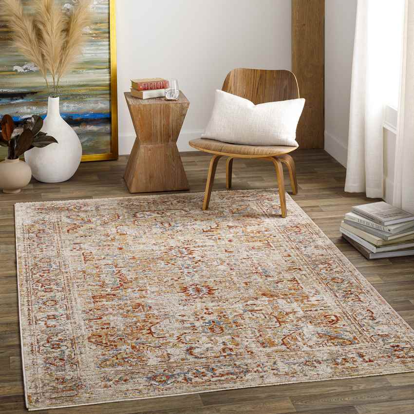 Hartley Traditional Rust Area Rug