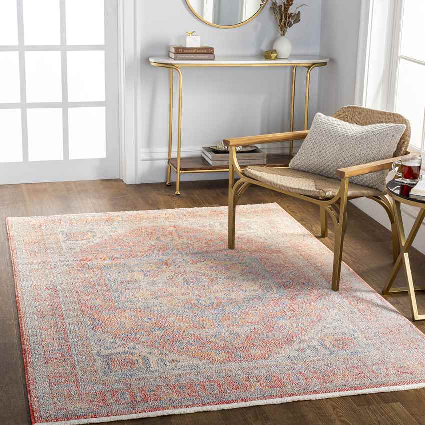 Millia Traditional Coral Area Rug