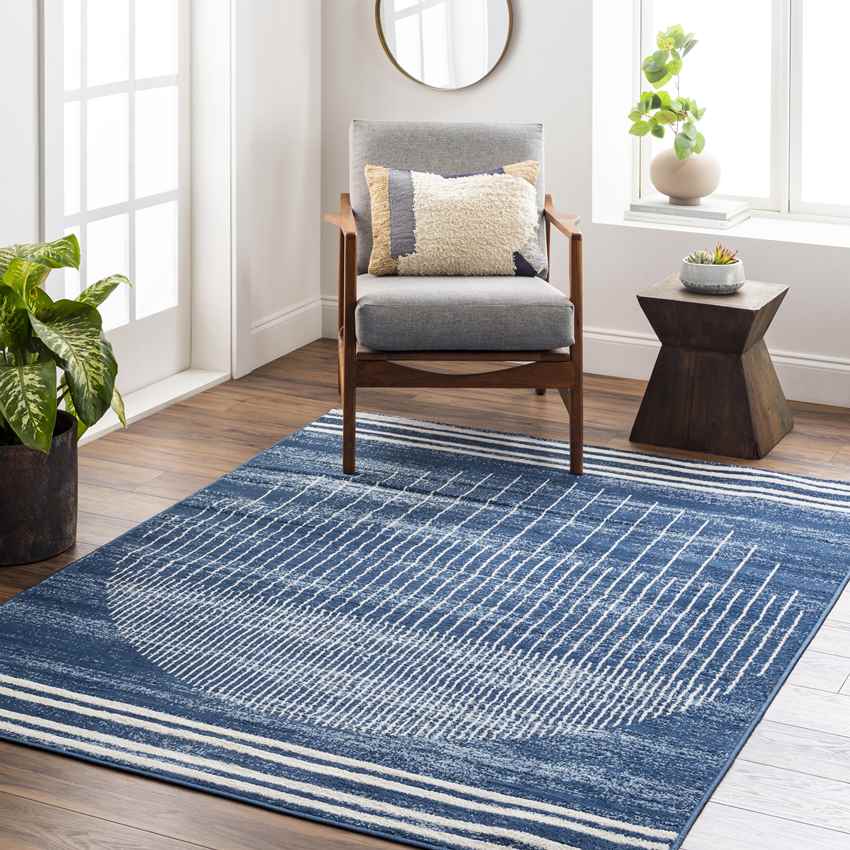 Neerbosch Modern Ink Blue Area Rug