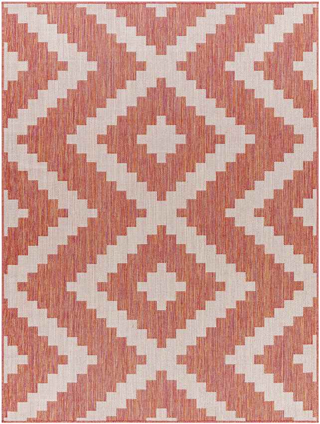 Squaw Global Dark Coral/Off-White Area Rug