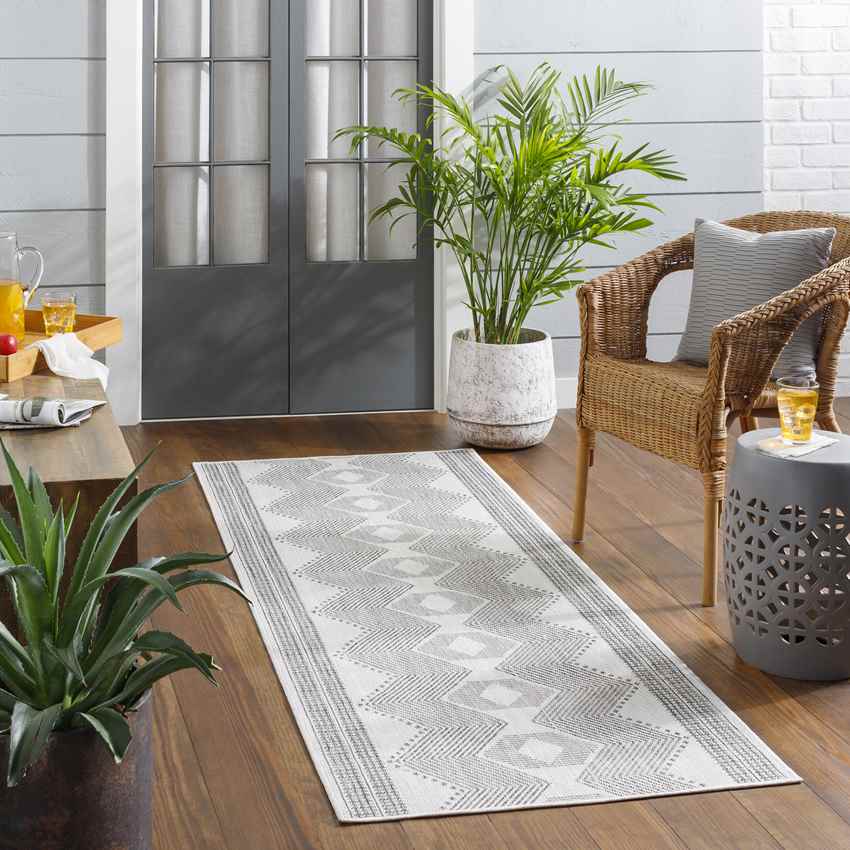Templeton Global Silver Gray/Dark Gray Area Rug