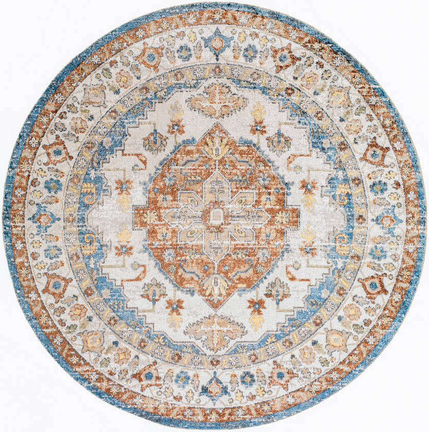 Edgerton Traditional Burnt Orange Washable Area Rug