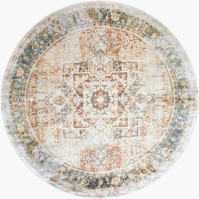 Elkton Traditional Burnt Orange Washable Area Rug