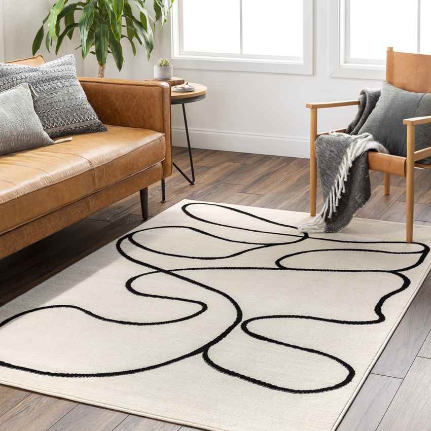 Burgin Modern Beige Area Rug