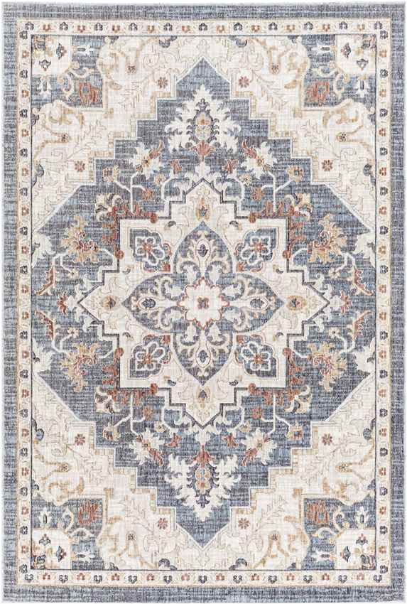 Morrowville Traditional Denim Area Rug