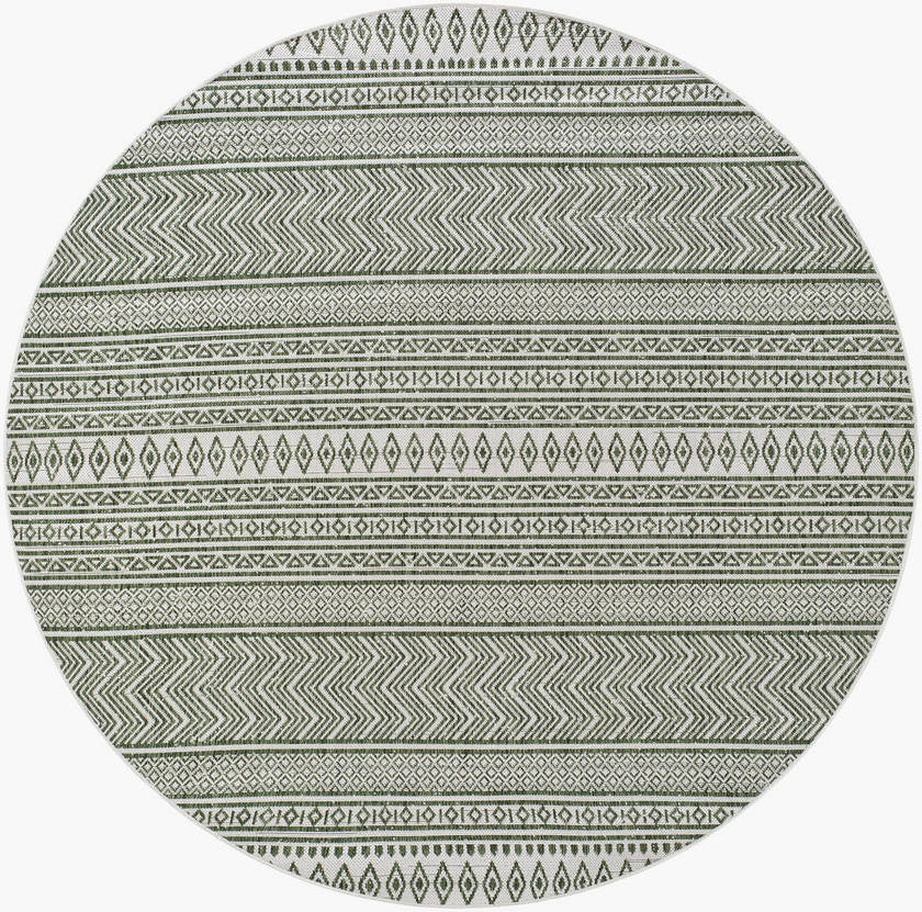 Antibes Global Olive Green/Beige Area Rug