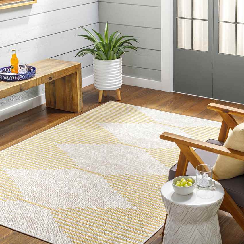 Okswerd Global Saffron/Gray Area Rug