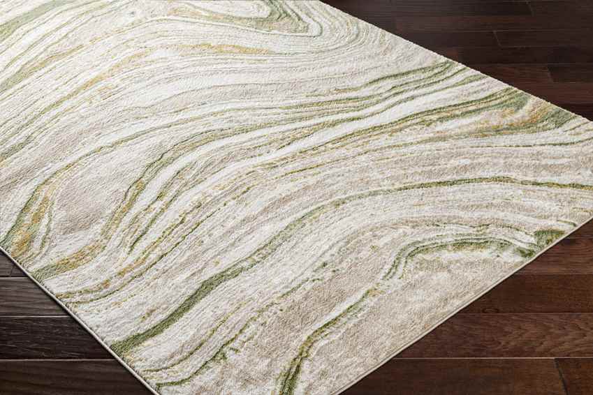 Glendy Modern Moss/Beige Area Rug
