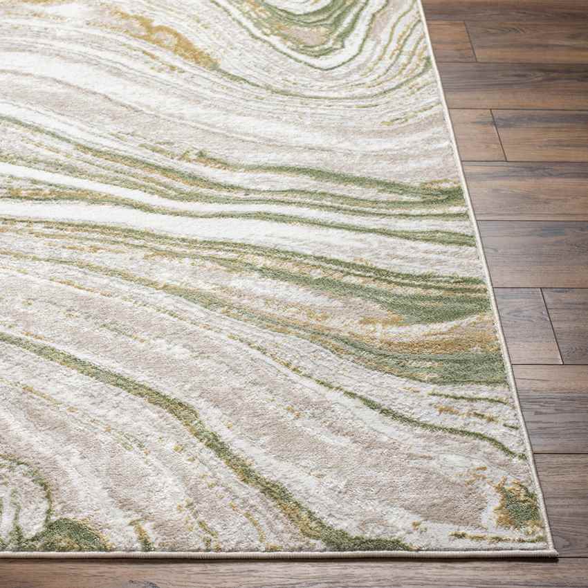 Glendy Modern Moss/Beige Area Rug