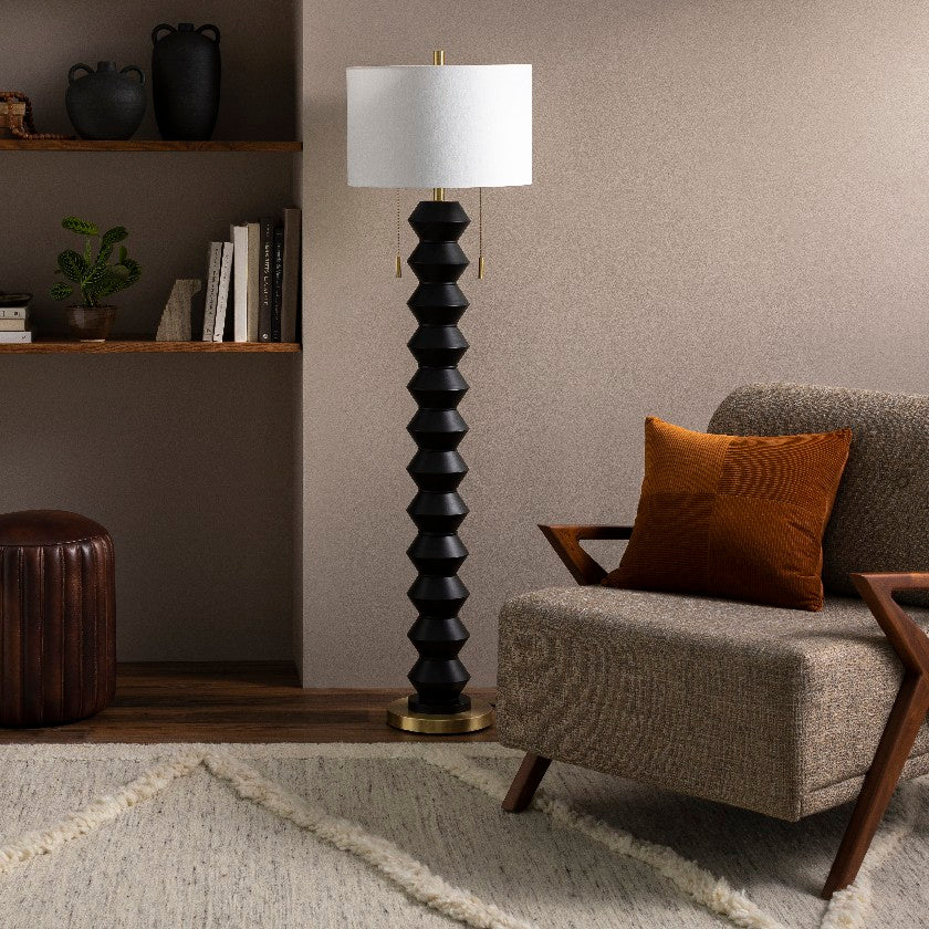 Zarina Modern Black Floor Lamp