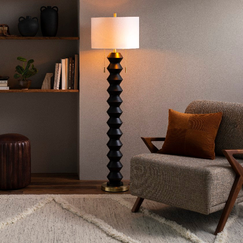Zarina Modern Black Floor Lamp