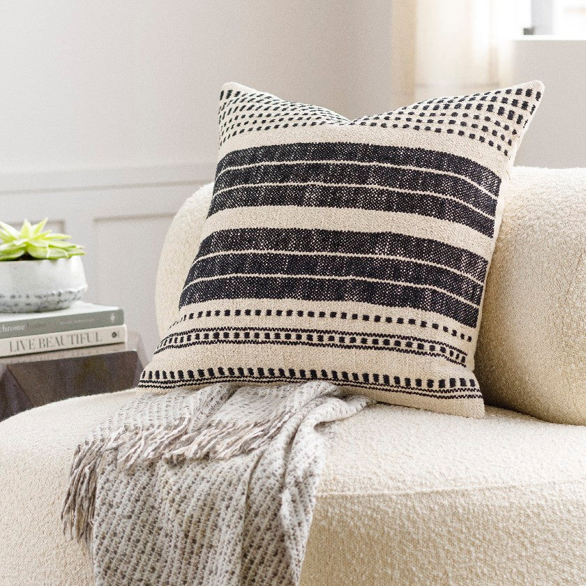 Kiirsten Jet Black Pillow Cover