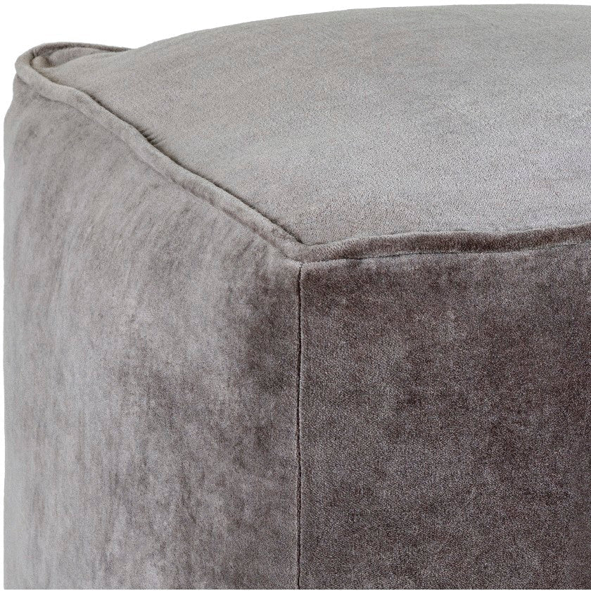 Tearia Steel Grey Pouf
